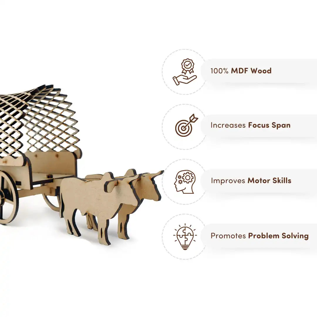 DIY - 3D Bull Cart Toy | Fun & Learning Games for Kids